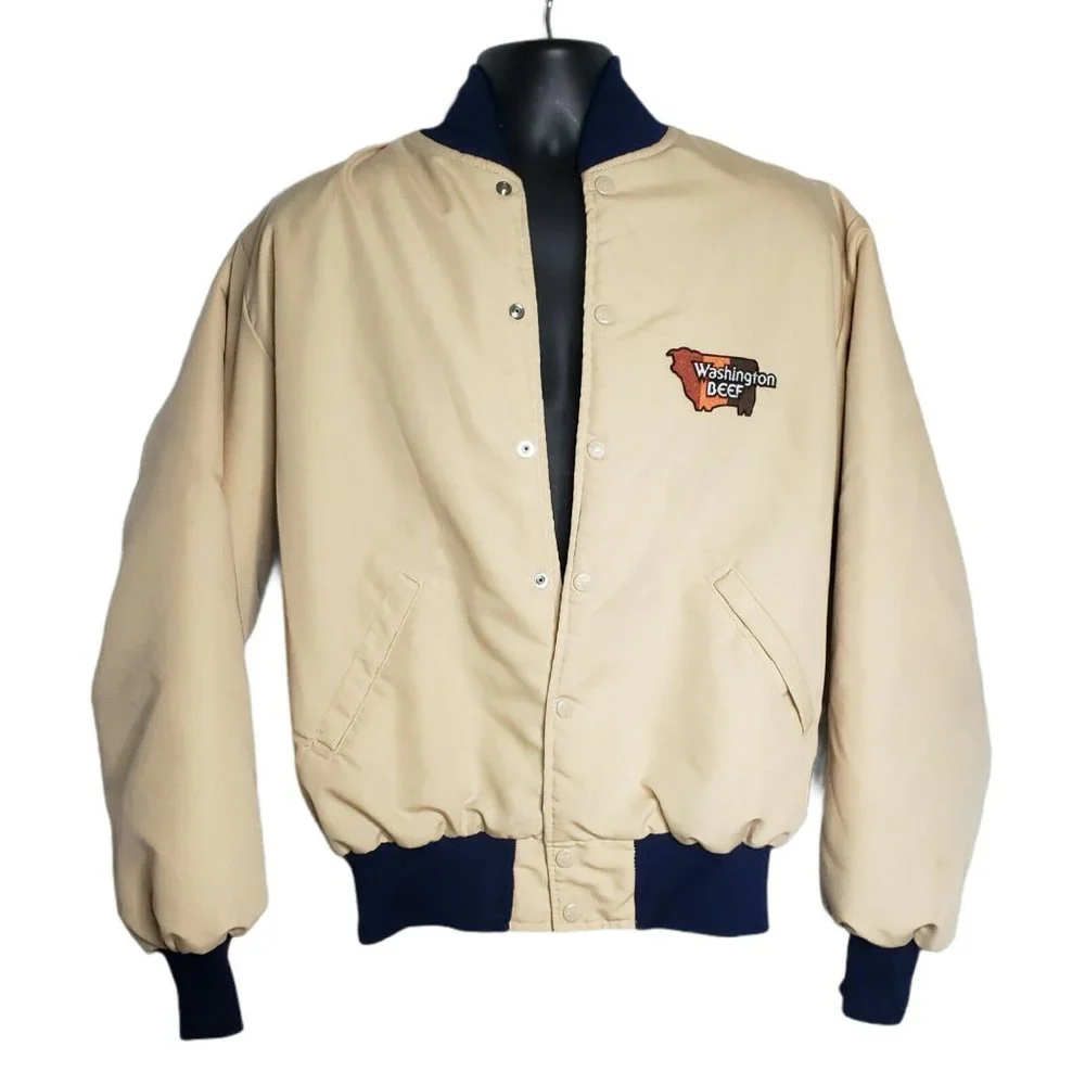 Birdie Jacket By Richard Leslie Quilted Bomber Jacket Washington State Cow Beef